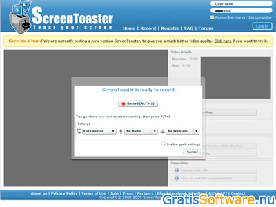 Computer Screen Recorder on Gratis Pc Screen Recorder Software